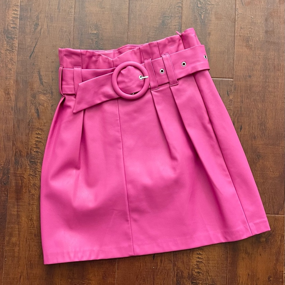 ZARA faux leather skirt